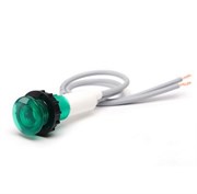 Сигнальная арматура EMAS 10мм зеленая, с силиконовым проводом и LED лампой 230V AC S100LY