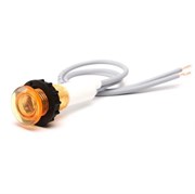 Сигнальная арматура EMAS 10мм жёлтая, с силиконовым проводом и LED лампой 24V AC/DC S100LS2