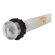 Сигнальная арматура EMAS 10мм белая с зажимами MS 6,3х0,8мм и неоновой лампой 230V AC S102NB