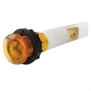 Сигнальная арматура EMAS 10мм желтая с зажимами MS 6,3х0,8мм и неоновой лампой 230V AC S102NS