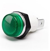 Сигнальная арматура EMAS 14мм зеленая с неоновой лампой 12V DC S140NY1