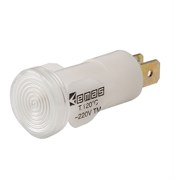 Сигнальная арматура EMAS 14мм белая с неоновой лампой 230V AC S145NB