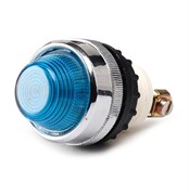 Сигнальная арматура EMAS 22мм синяя с конической линзой и неоновой лампой 230V AC S220NM