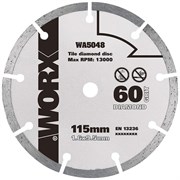 Алмазный пильный диск WORX WA5048 115х1,6х9,5 мм