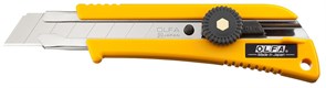 Нож OLFA OL-L-2 с выдвижным лезвием эргономичный с резиновыми накладками, 18мм
