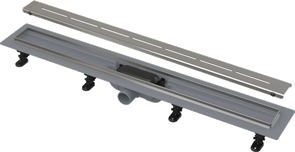 Душевой лоток AlcaPlast APZ18 SIMPLE 650 мм, с порогами для решетки, нержавеющая сталь