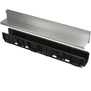 Щелевой дренажный канал AlcaPlast AVZ101-R121 с асимметричной надставкой 100 мм, оцинкованная сталь