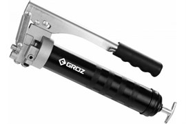 Ручной механический шприц GROZ для смазки, со стальной трубкой и насадкой 500см3, 400гр GR42340