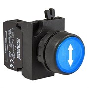 Нажимная кнопка EMAS круглая синяя со стрелкой "вверх-вниз" (1НО) CP100DMOO