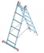 Алюминиевая двухсекционная лестница Sarayli 2x6 ступеней 4206