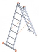 Алюминиевая двухсекционная лестница Sarayli 2x7 ступеней 4207