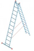 Алюминиевая двухсекционная лестница Sarayli 2x12 ступеней 4212