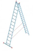 Алюминиевая двухсекционная лестница Sarayli 2x13 ступеней 4213