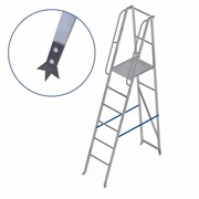 Алюминиевая лестница-платформа Мегал фиксированной высоты с шипами ЛПФВА Н=1,0-1