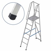 Алюминиевая лестница-платформа Мегал фиксированной высоты с резиновыми башмаками ЛПФВА Н=1,5-2