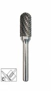 Борфреза твердосплавная ПрофОснастка Эксперт №180 тип C (со сферическим торцом) 16x25x70мм, хв. 6мм 860361625700