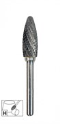 Борфреза твердосплавная ПрофОснастка Эксперт №455 тип H (пламя) 16x36x81мм, хв. 6мм 860861636810