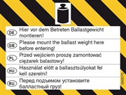 Наклейка "Внимание! Балластный груз" KRAUSE 200068