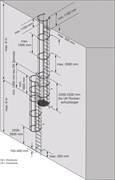 Стационарная многомаршевая лестница для зданий Krause (алюминий) 10,92 м для лиц с малым опытом 838568