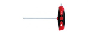 Штифтовой ключ Wiha 540DS с Т-образной рукояткой ComfortGrip шестигранник со сферической головкой 28375