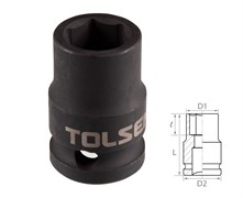 Головка торцевая ударная шестигранная TOLSEN 1/2", 12 мм TT18212