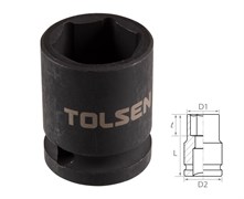 Головка торцевая ударная шестигранная TOLSEN 1/2", 21 мм TT18221