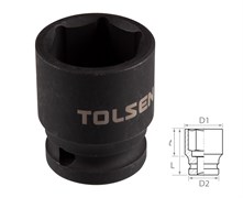 Головка торцевая ударная шестигранная TOLSEN 1/2", 22 мм TT18222