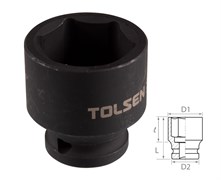Головка торцевая ударная шестигранная TOLSEN 1/2", 27 мм TT18227