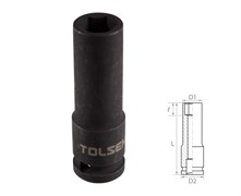 Головка торцевая ударная глубокая шестигранная TOLSEN 1/2", 12 мм TT18262