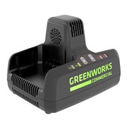 Быстрое зарядное устройство для 2-х аккумуляторов Greenworks G82C2 2939007, 82V, 8А