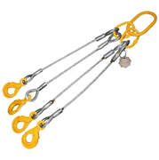 Строп канатный TOR 4СК г/п 6,3 т 5,0 м с самозакрывающимися крюками, шт