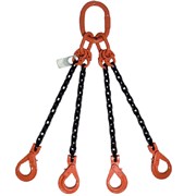 Строп цепной TOR 4СЦ г/п 4,25 т 2,0 м с самозакрывающимися крюками 5,3т