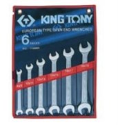 Комплект рожковых ключей 8-23 мм 6 пр. KING TONY 1106MR 