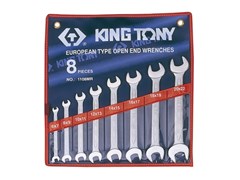 Комплект рожковых ключей 6-22 мм 8 пр. KING TONY 1108MR