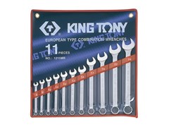 Комплект комбинированных ключей 8-24мм, 11 пр. KING TONY 1211MR