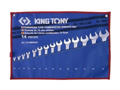 Комплект комбинированных ключей серии 1060, 10-32 мм, 14 предметов KING TONY 1214MRN01