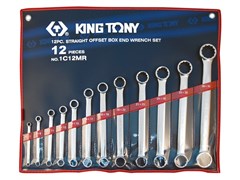 Комплект накидных прямых ключей 6-32 мм 12 пр. KING TONY 1C12MR