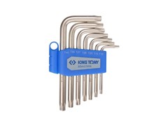 Набор ключей TORX короткие с отверстием T10H-T40H, 7 пр. KING TONY 20407PR