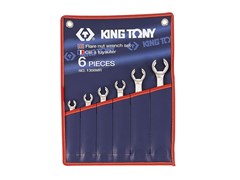 Комплект разрезных ключей 8-22 мм 6 пр. KING TONY 1306MR