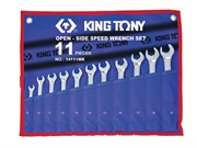 Набор комбинированных трещоточных ключей, 8-19 мм KING TONY 14111MRN