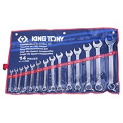 Набор комбинированных ключей, 10-32 мм, 14 предметов KING TONY 1214MR TONY