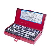 Набор торцевых головок с принадлежностями King Tony 1/4"DR, 4-12 мм, 18 предметов 2519MR