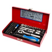 Набор торцевых головок с принадлежностями King Tony 1/4"DR, 4-14 мм, 51 предмет 2551MR01