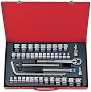 Набор торцевых головок с принадлежностями King Tony 1/2"DR, 8-32 мм, 43 предмета 4044CR