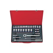 Набор торцевых головок с принадлежностями King Tony 1/2"DR, 8-32 мм, 33 предмета 4534MR