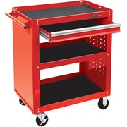 Тележка открытая, 3 полки и выдвижной ящик, красная МАСТАК 520-01580R 520-01580R