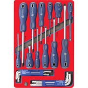 Набор отверток, шестигранников и Torx, ложемент, 28 предметов МАСТАК 5-40627 5-40627