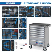 Набор инструментов "BOARD" в серой тележке, 325 предметов KING TONY 934-325AMG TONY