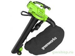 Воздуходув-пылесос аккумуляторная GREENWORKS 60V GD60BVII без АКБ и ЗУ Greenworks 2409307
