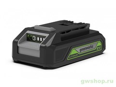 Аккумулятор G-24 24V GREENWORKS G24B2 2Ah Greenworks 2926707 Аккумулятор G-24 24V GREENWORKS G24B2 2Ah Greenworks 2926707
